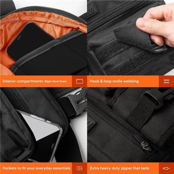 Tactical Inspired Sports Utility Chest Pack. Chest Bag For Men - Picture 5 of 8